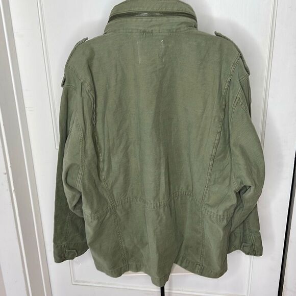 Lucky Brand 4 Pocket Military Jacket Olive Green Large - Picture 5 of 8